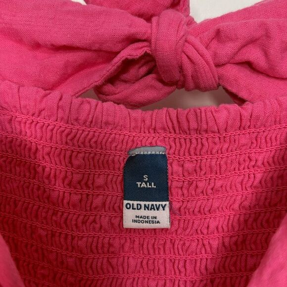 Old Navy Fit & Flare Tiered Seersucker All-Day Maxi Dress Small Tall - Picture 7 of 10